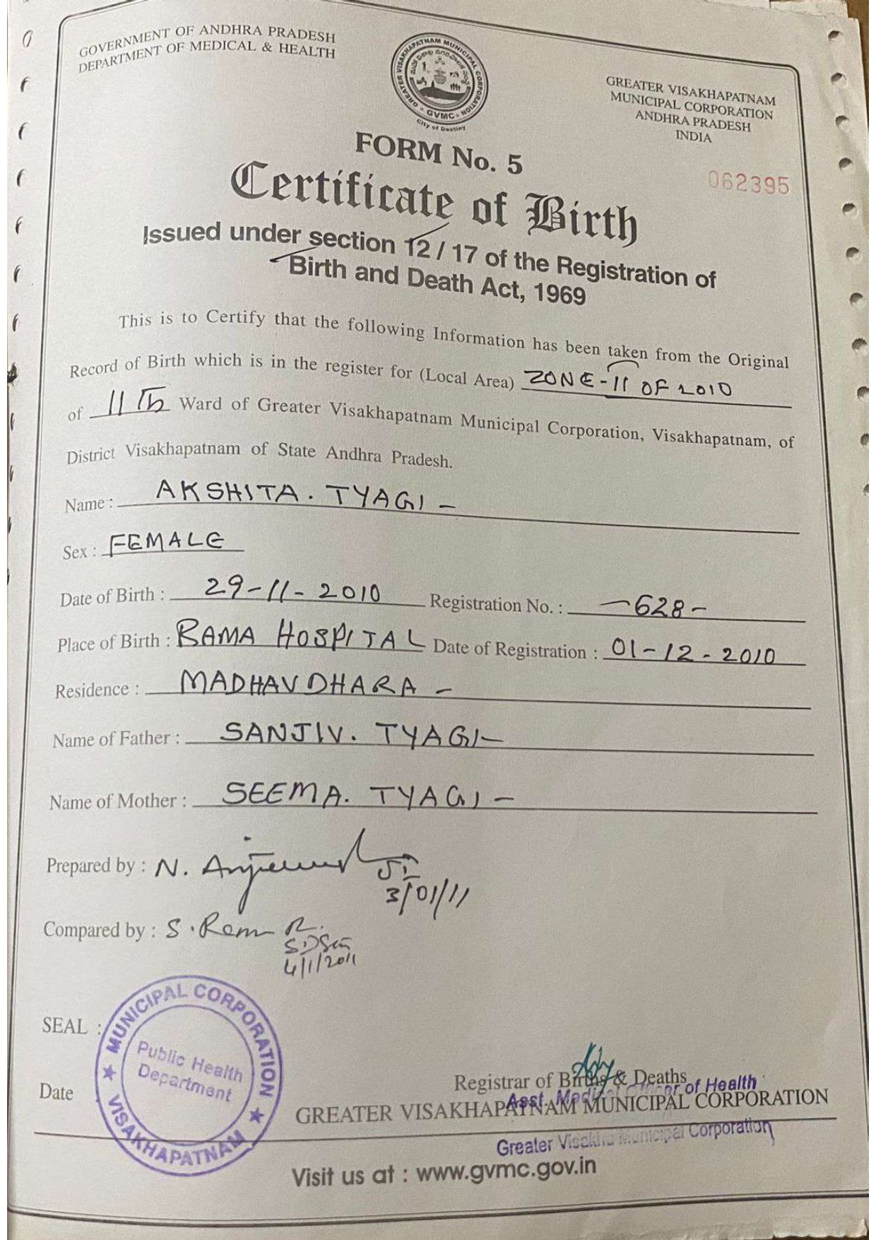 Birth Certificate