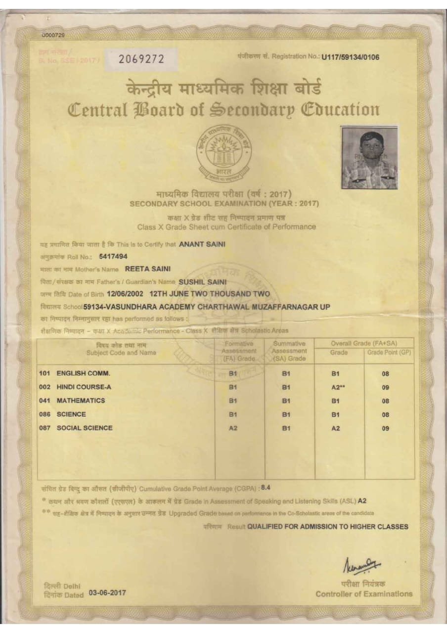 Birth Certificate