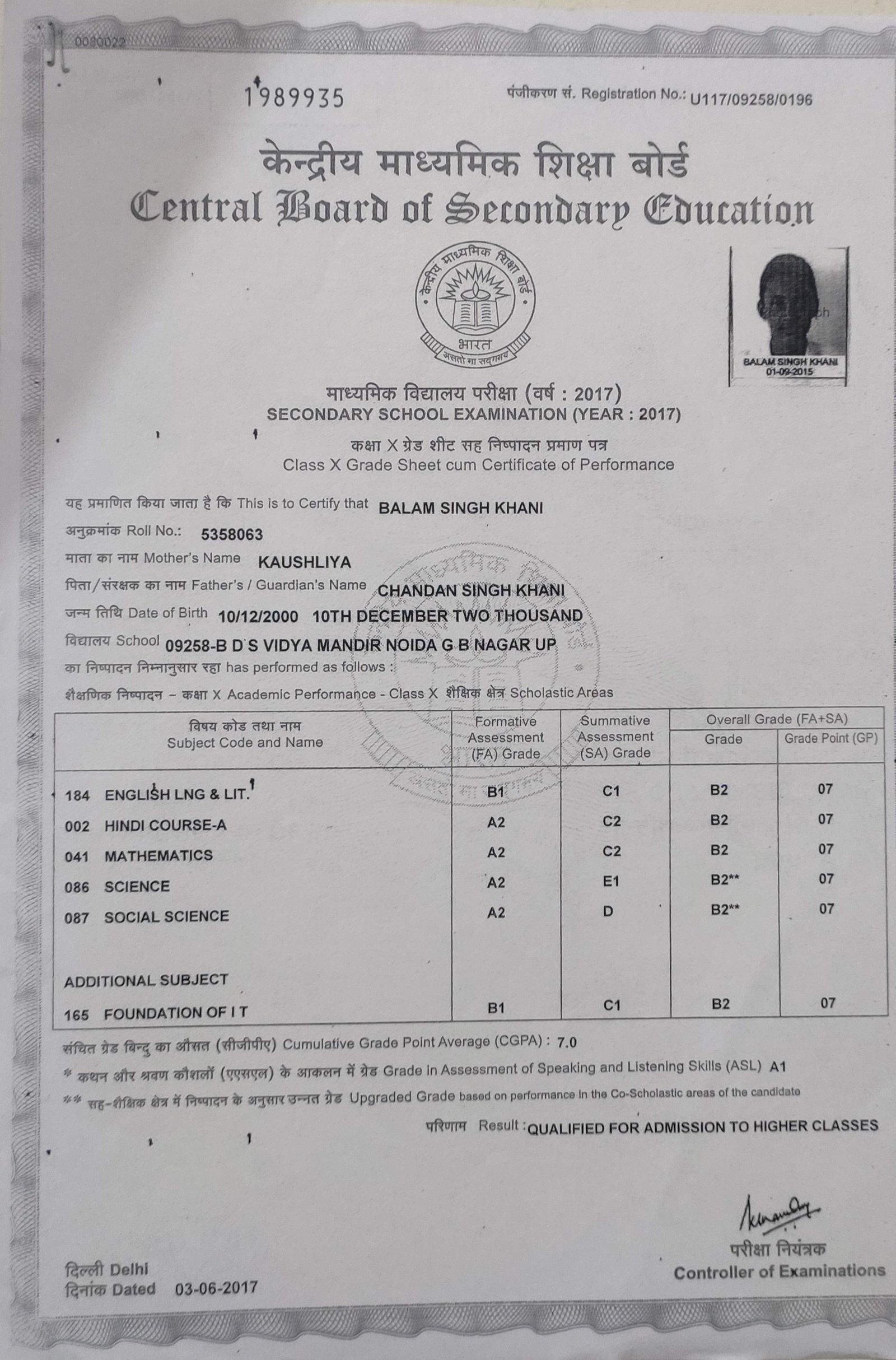 Birth Certificate